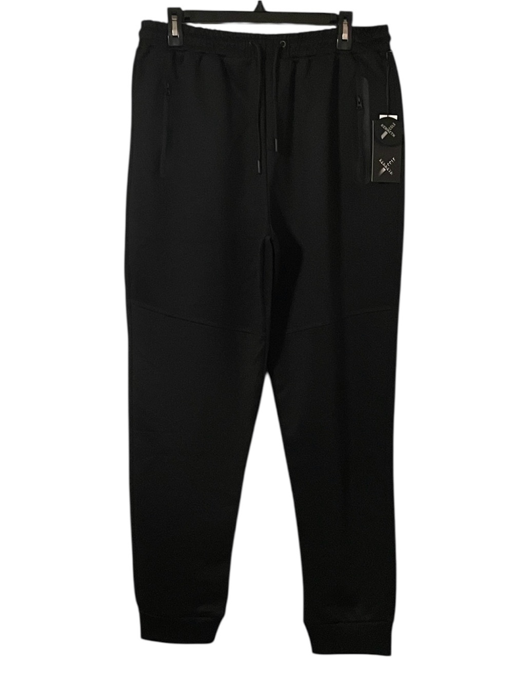 Kenneth Cole Men's Black Tech‎ Jogger 4 Way Stretch Active Sweatpants Size L